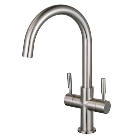 Fauceture LS8298DL Two-Handle Vessel Faucet, Brushed Nickel LS8298DL